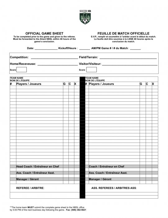 soccer sheets